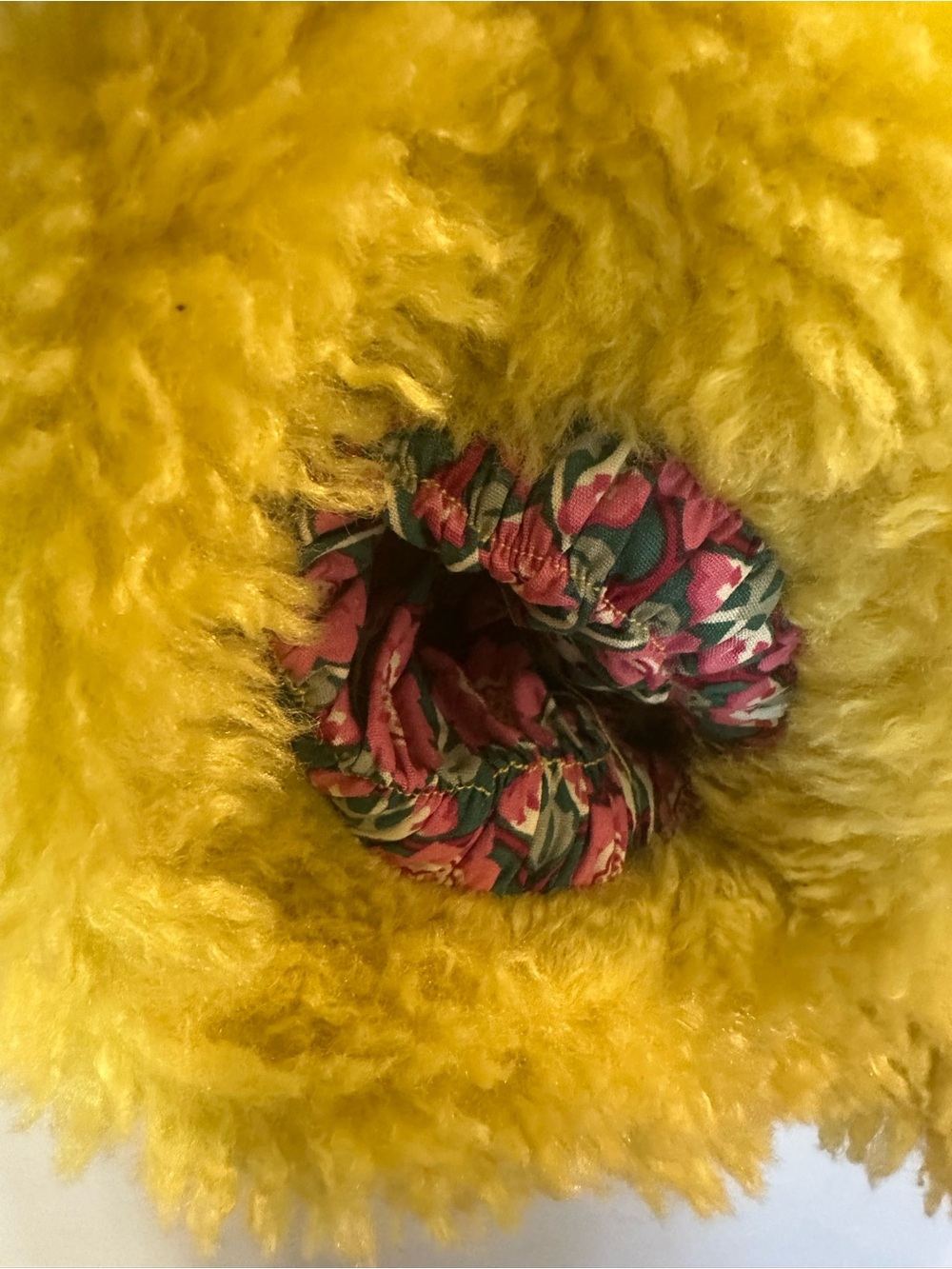 Umgee Lime Faux-Shearling Puffer Jacket with Pink Lining - Picture 4 of 7